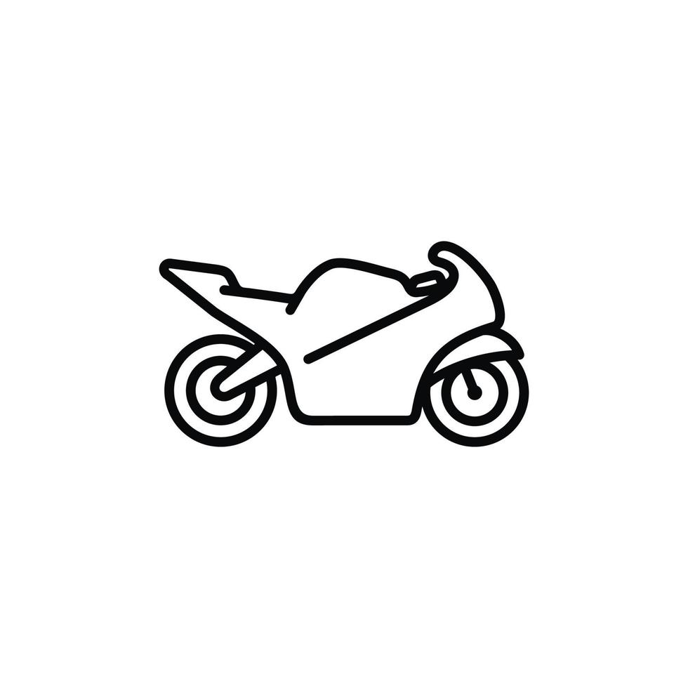 motosport linha ícone isolado em branco fundo vetor