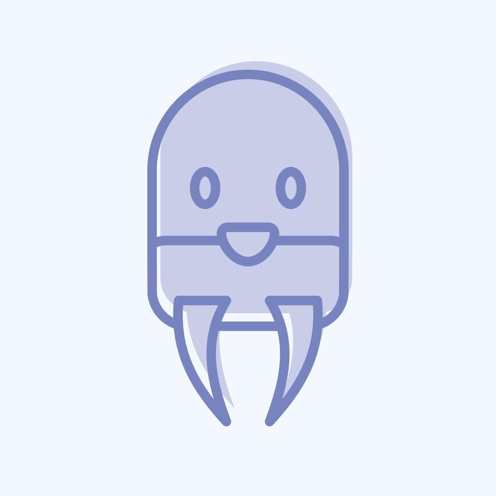 ícone wairus. relacionado para animal cabeça símbolo. simples Projeto editável. simples ilustração vetor