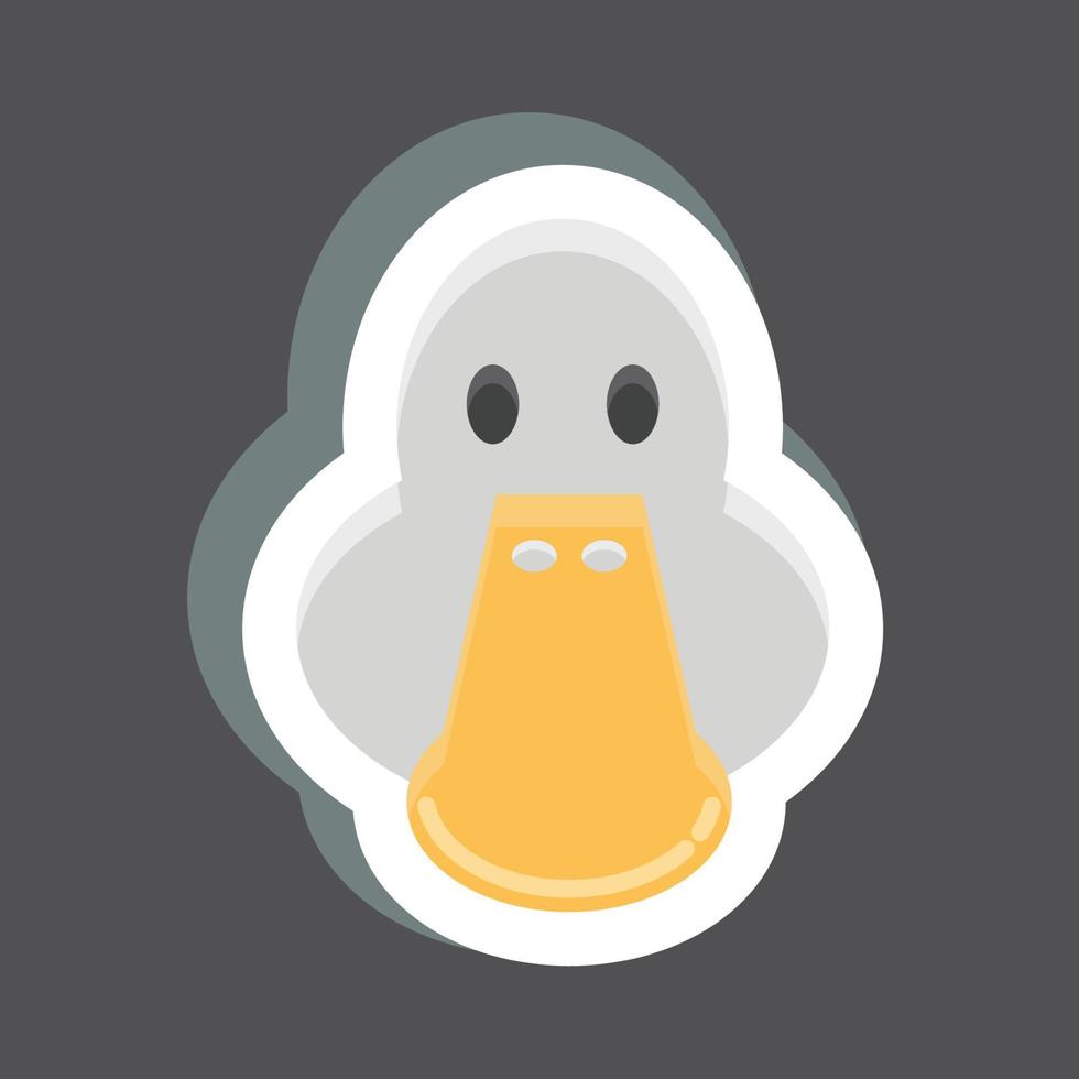 ícone pato. relacionado para animal cabeça símbolo. simples Projeto editável. simples ilustração vetor
