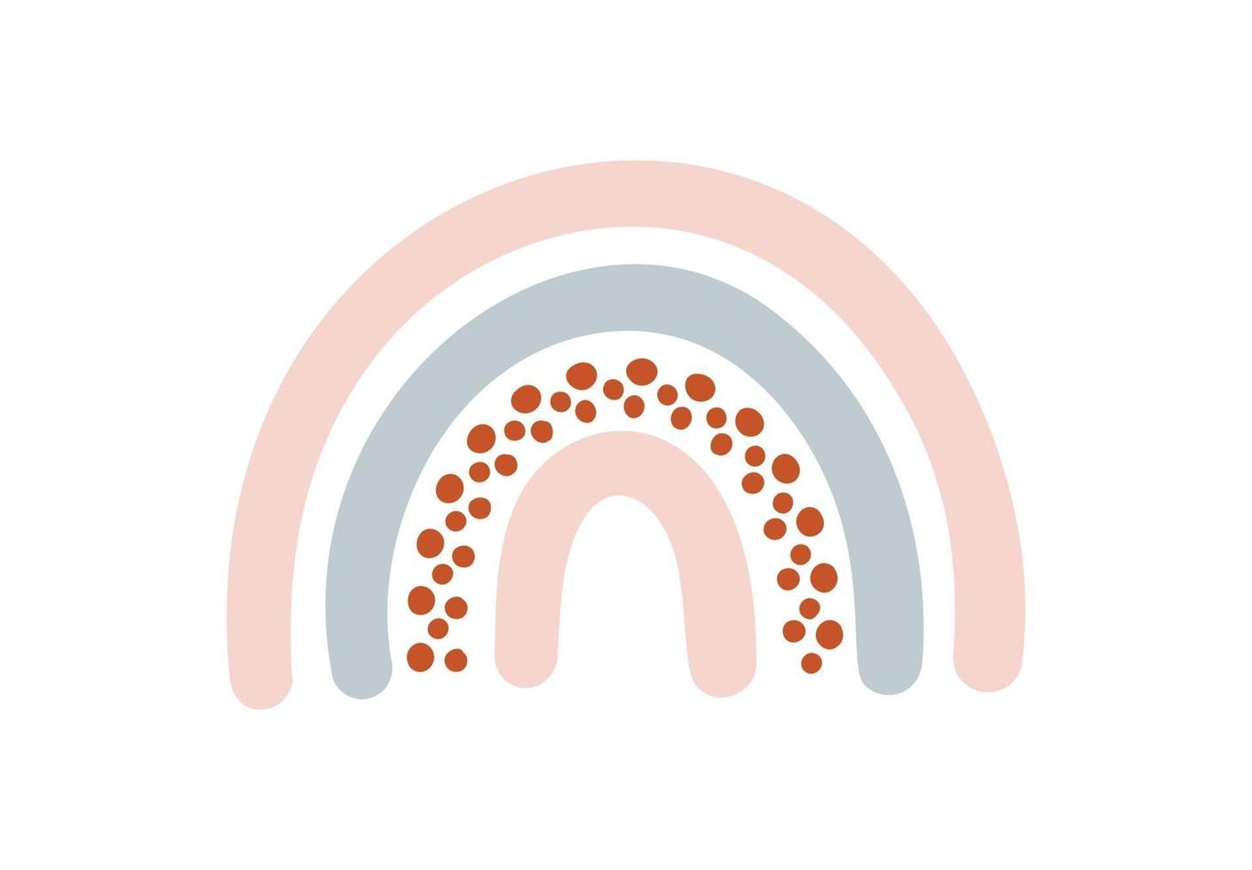 arco-íris de vetor bebê higge criativo. estilo escandinavo isolado no fundo branco. impressão infantil para vestuário, pôster, ilustração de decoração de berçário