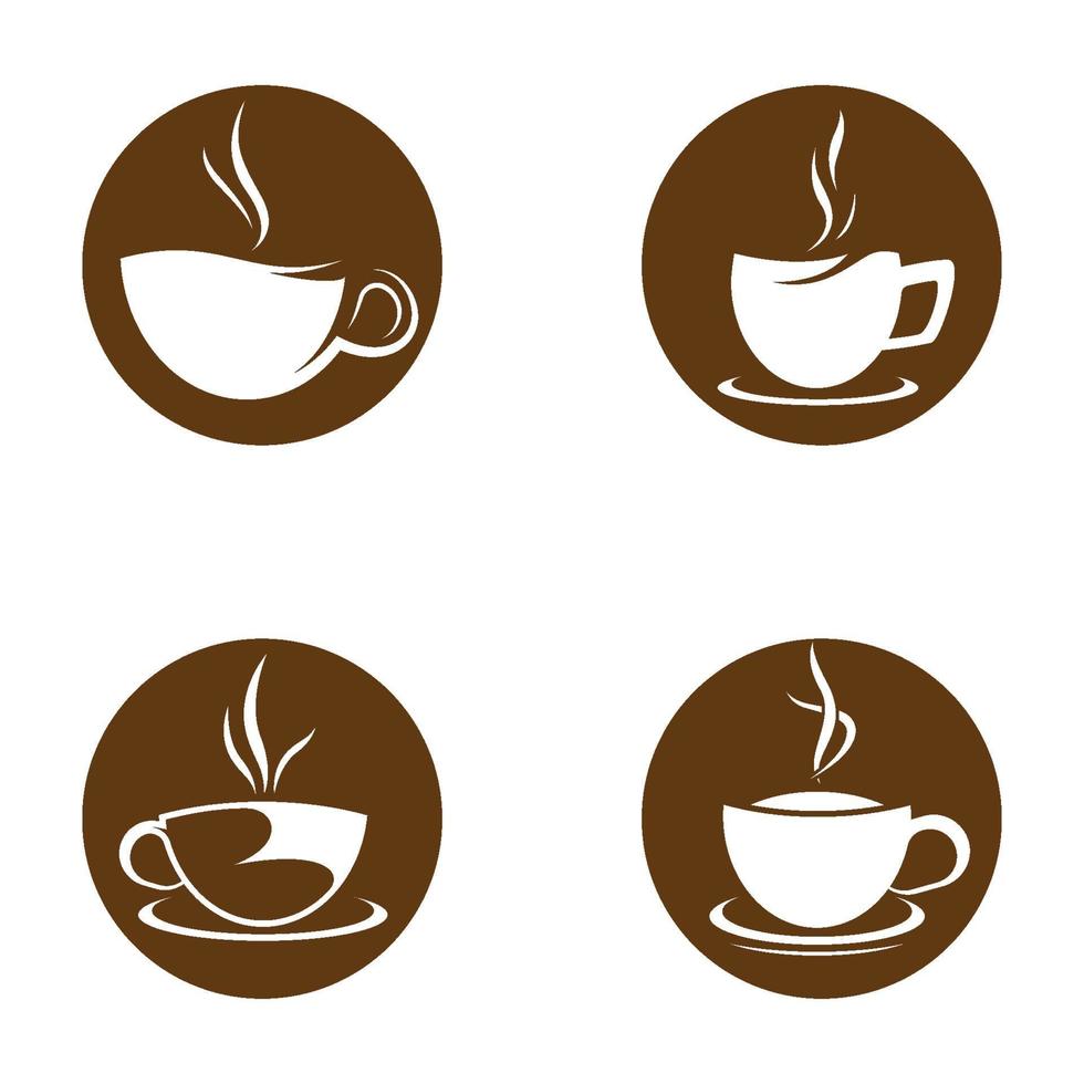 conjunto de imagens de logotipo de xícara de café vetor