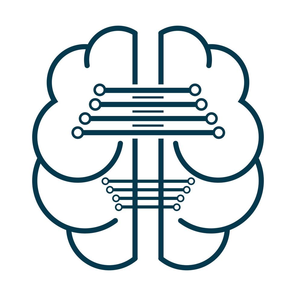 ai cérebro conexão ícone, artificial inteligente ícone do Alto qualidade ai símbolo, artificial inteligência ícone vetor