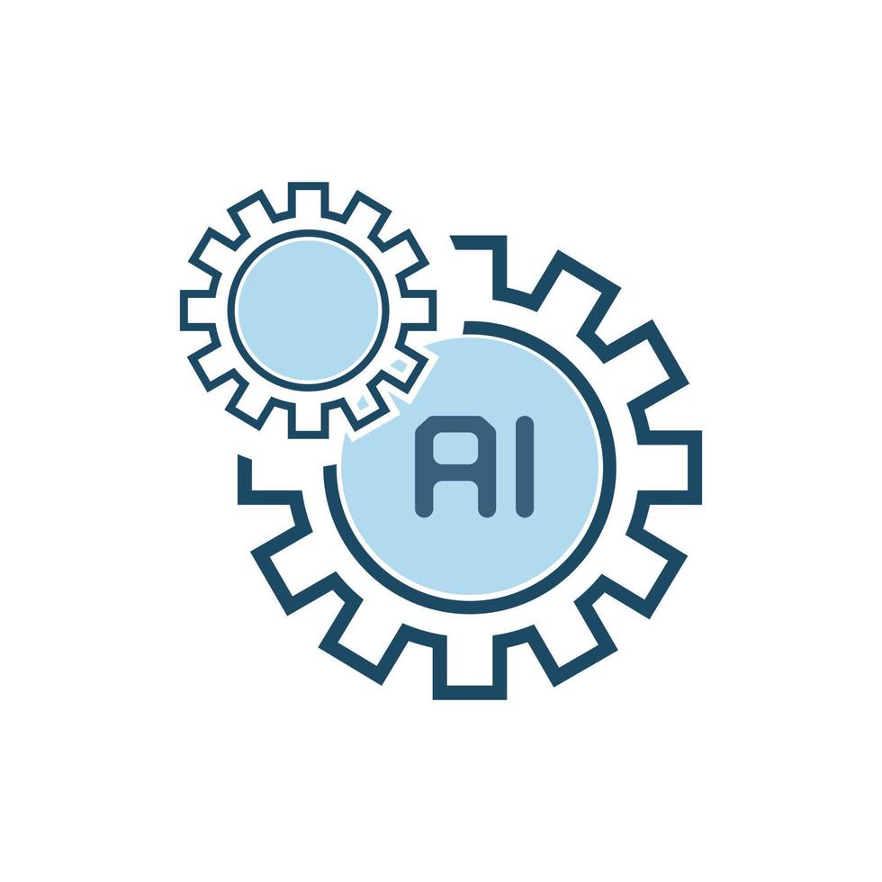 uma conjunto acima ícone estilo, a artificial inteligência oportunizando sistema, moderno ai inteligente, robótico vetor