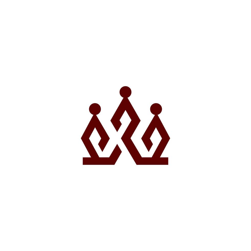 cor rei coroa logotipo motivo em branco fundo vetor