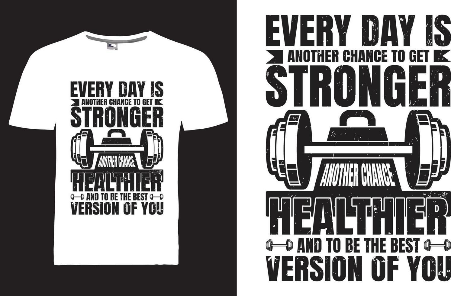 design de camiseta fitness vetor