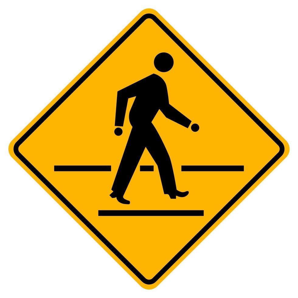 sinal de alerta para passagem de pedestres vetor