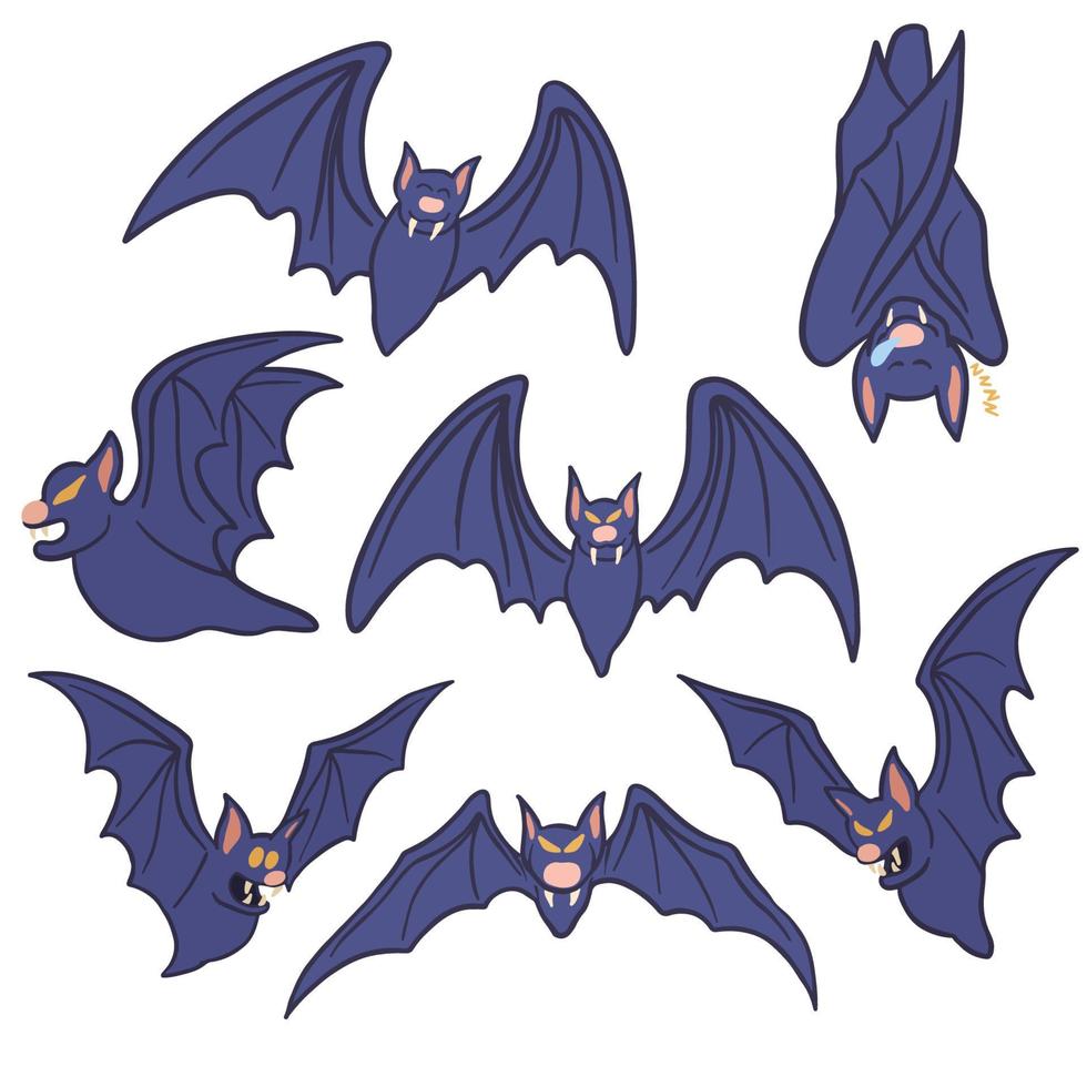 fofa dia das Bruxas morcegos vetor