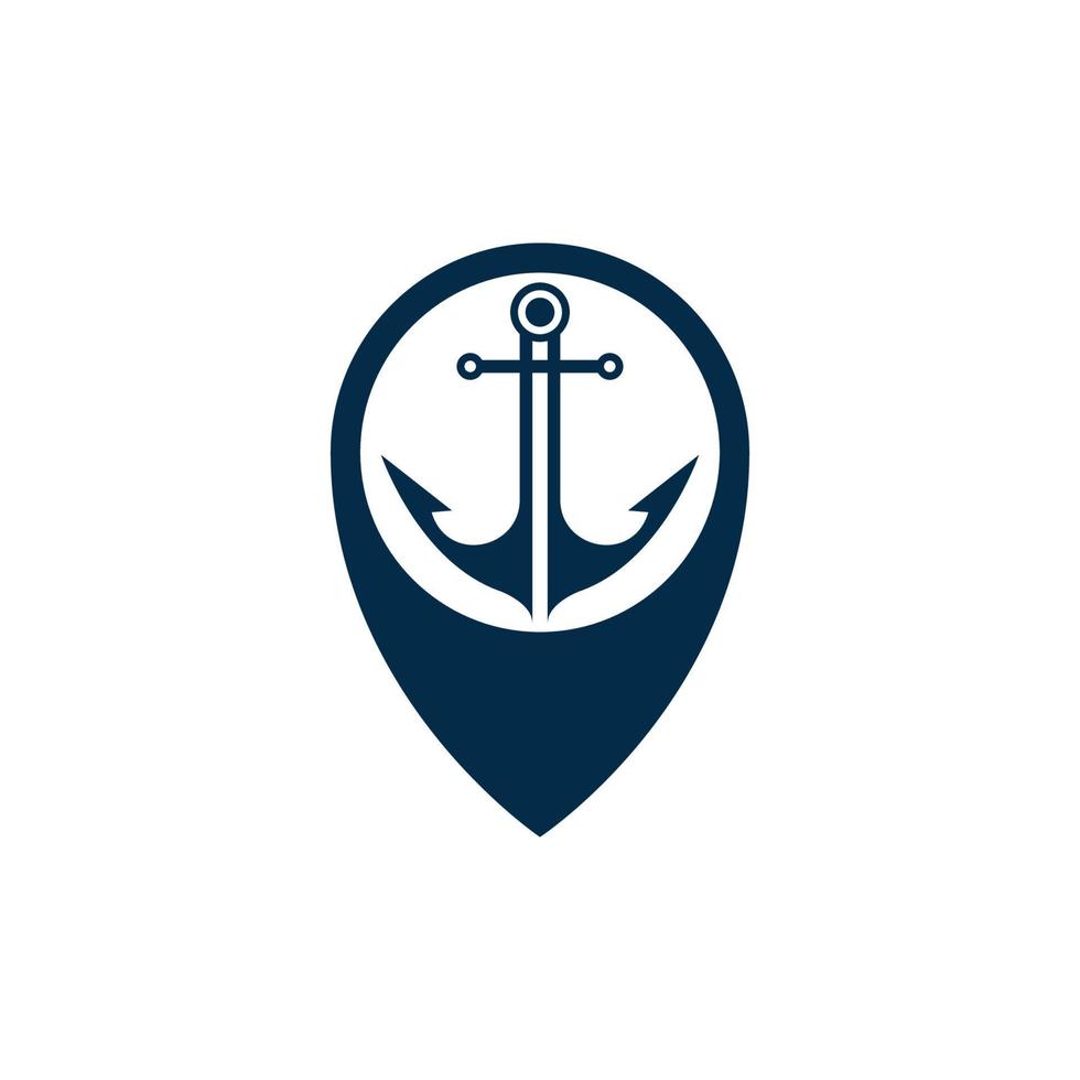 âncora logotipo ícone barco navio marinho marinha vetor