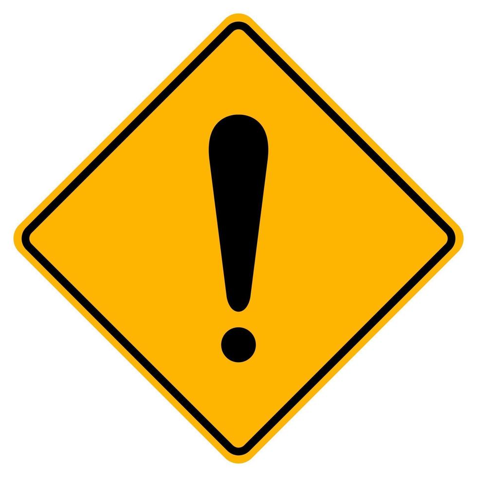 sinal de símbolo de aviso de perigo em fundo branco vetor