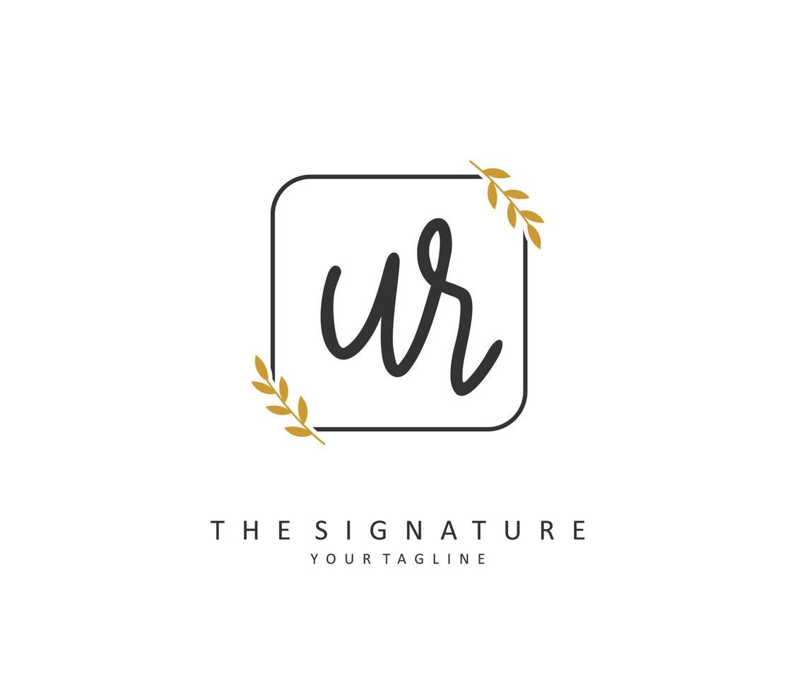 vc inicial carta caligrafia e assinatura logotipo. uma conceito caligrafia inicial logotipo com modelo elemento. vetor