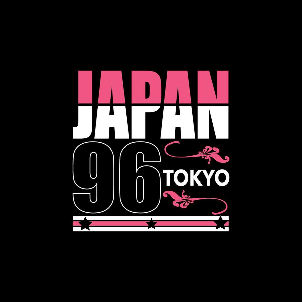 Japão tipografia e mínimo t camisa Projeto vetor