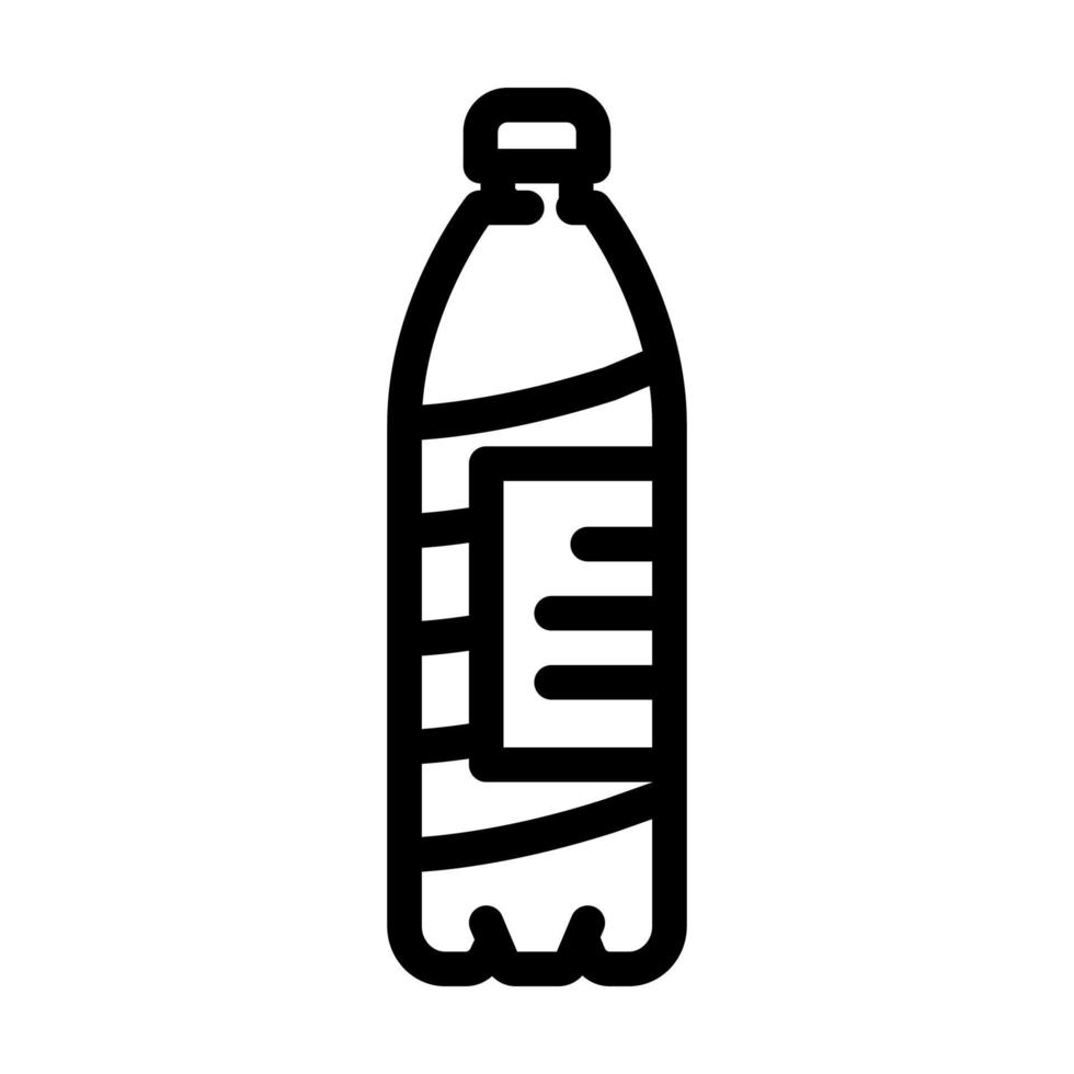 esvaziar água plástico garrafa linha ícone vetor ilustração