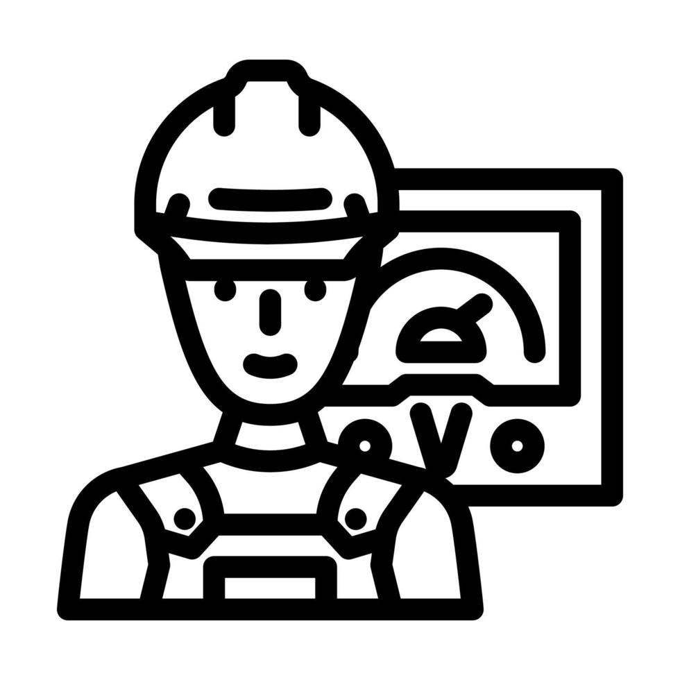 manutenção eletricista reparar trabalhador linha ícone vetor ilustração