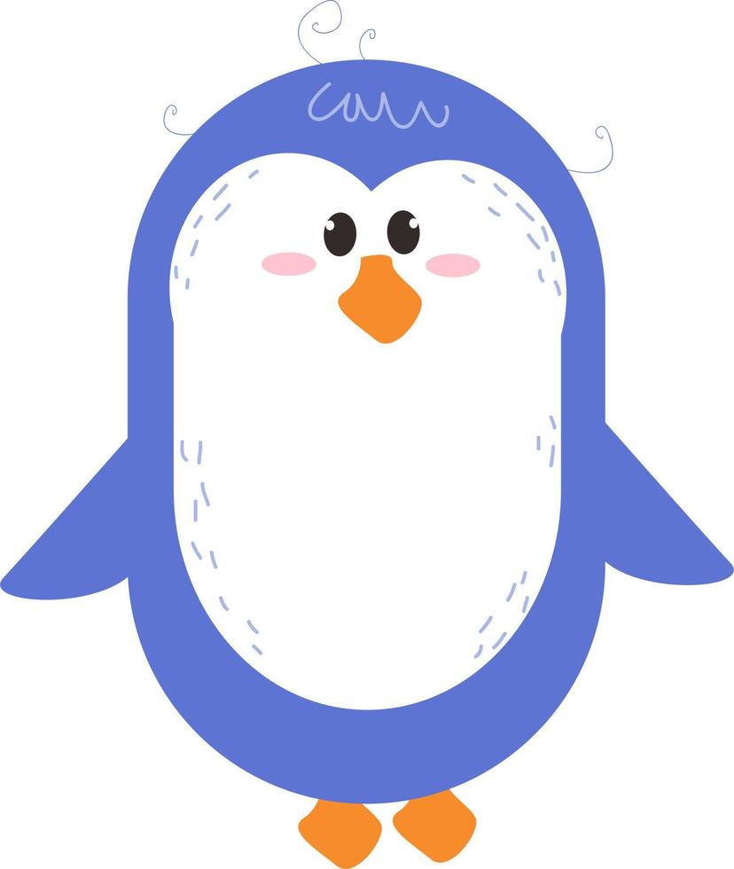 adorável e fofa pinguim ilustração vetor