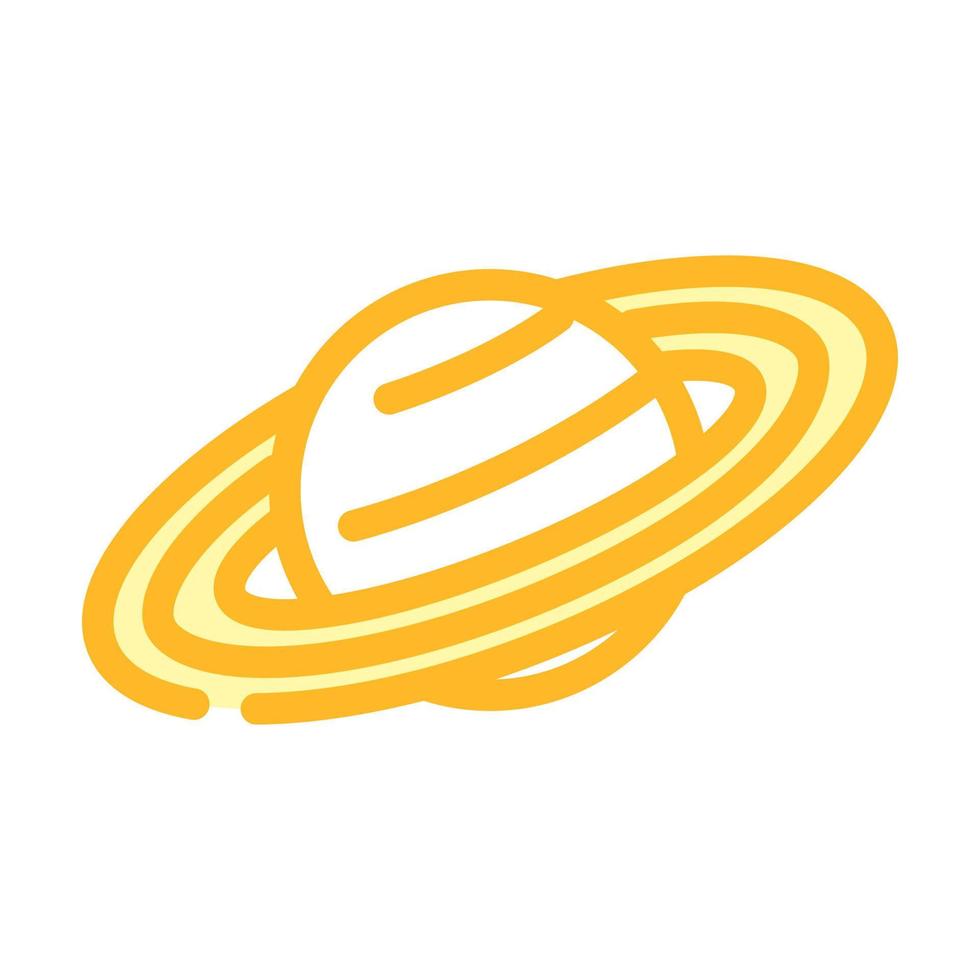 Saturno planeta cor ícone vetor ilustração