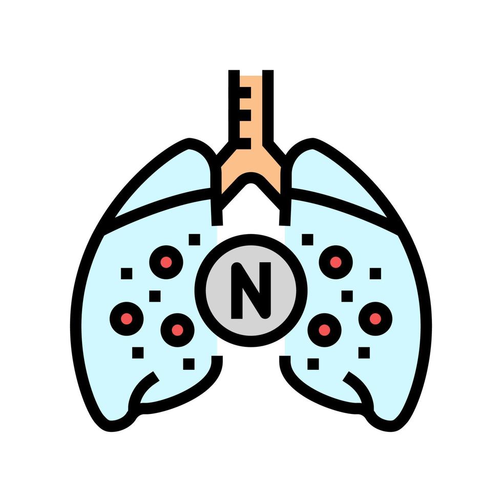 Câncer nicotina cor ícone vetor ilustração