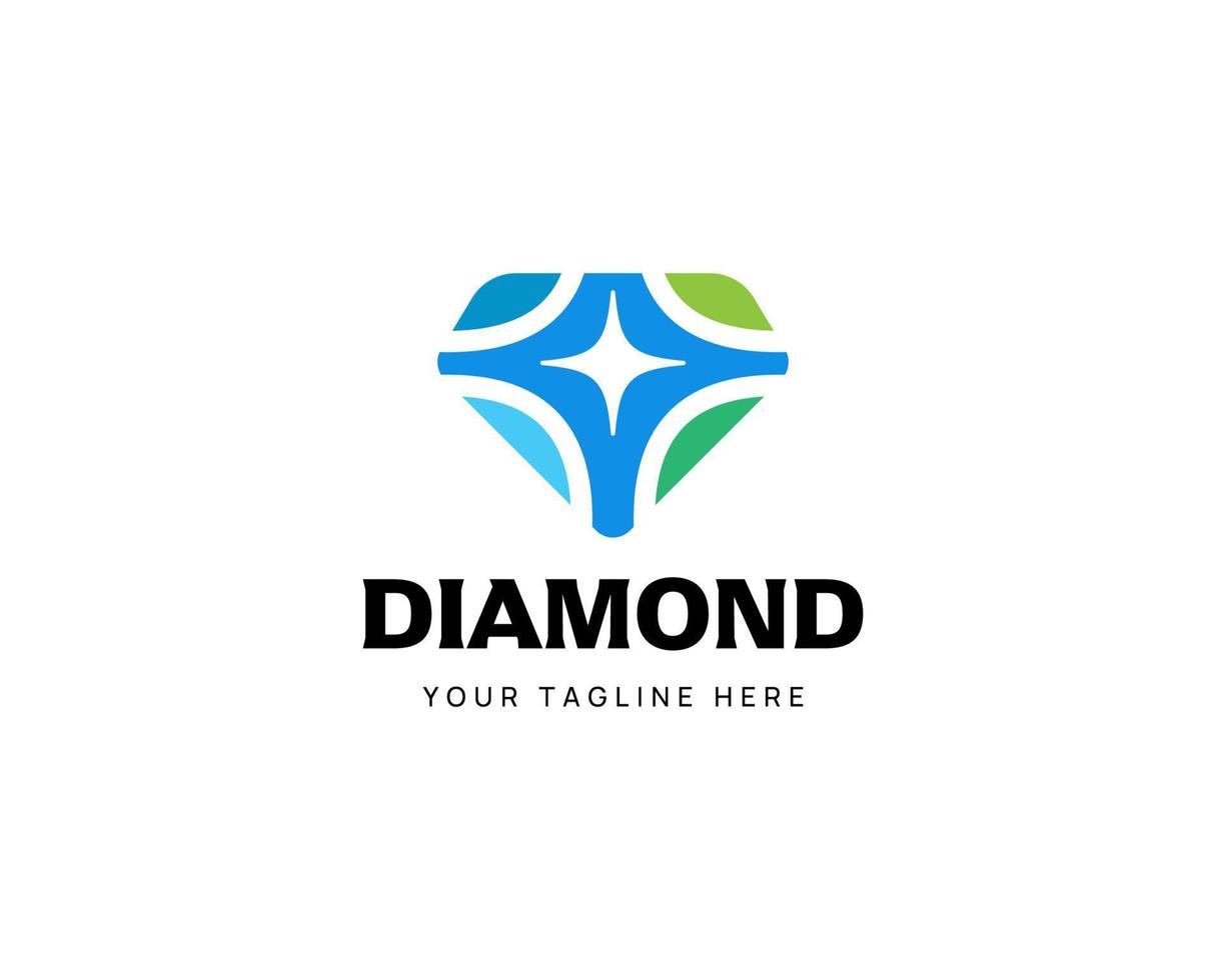 cintilante diamante gradiente logotipo vetor