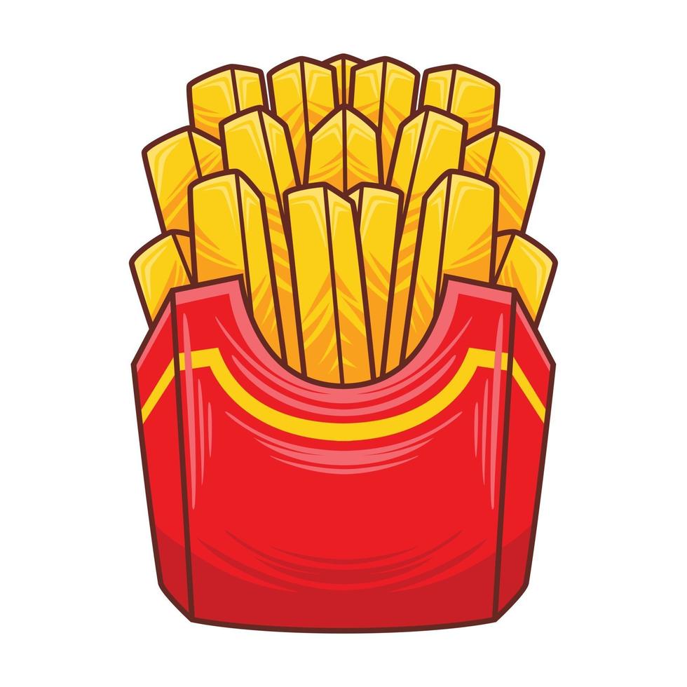 ilustração de batatas fritas em estilo moderno design plano. vetor