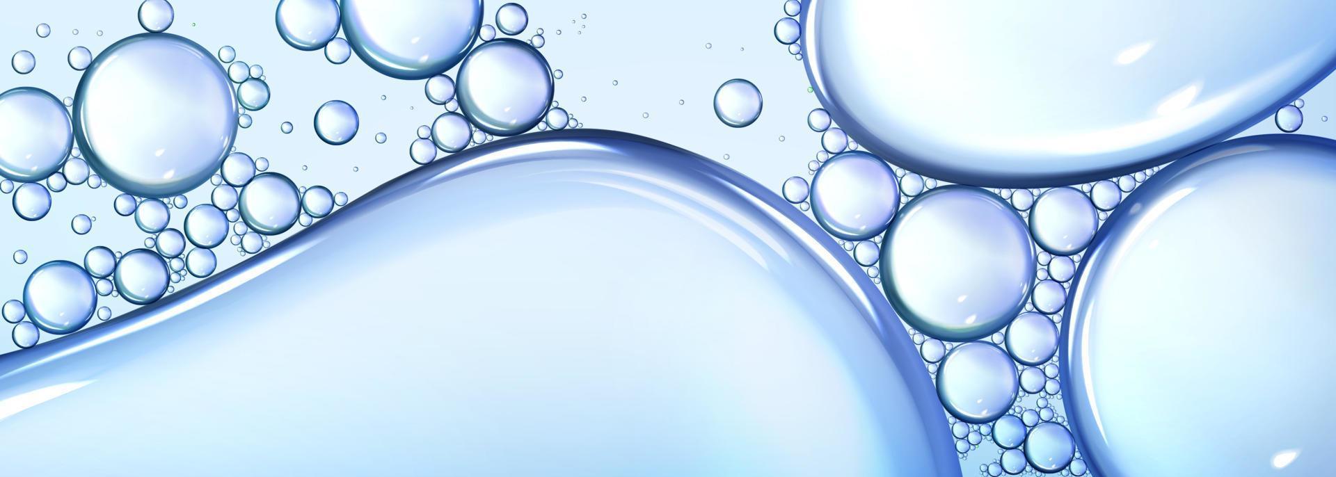 ar bolhas dentro transparente líquido substância vetor