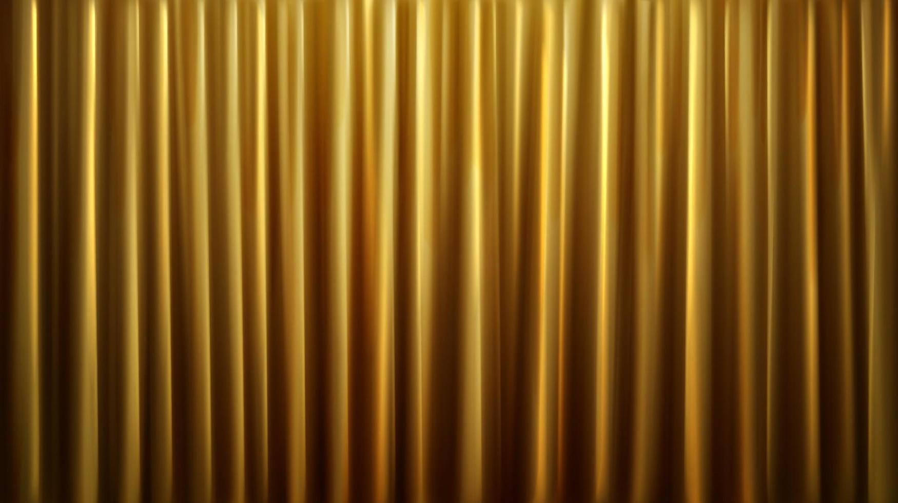 realista ouro cinema cortina fundo dentro vetor