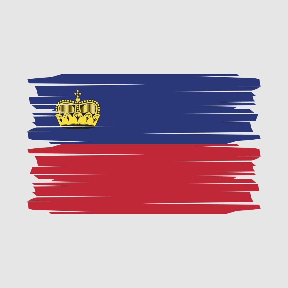 vetor de escova de bandeira de liechtenstein