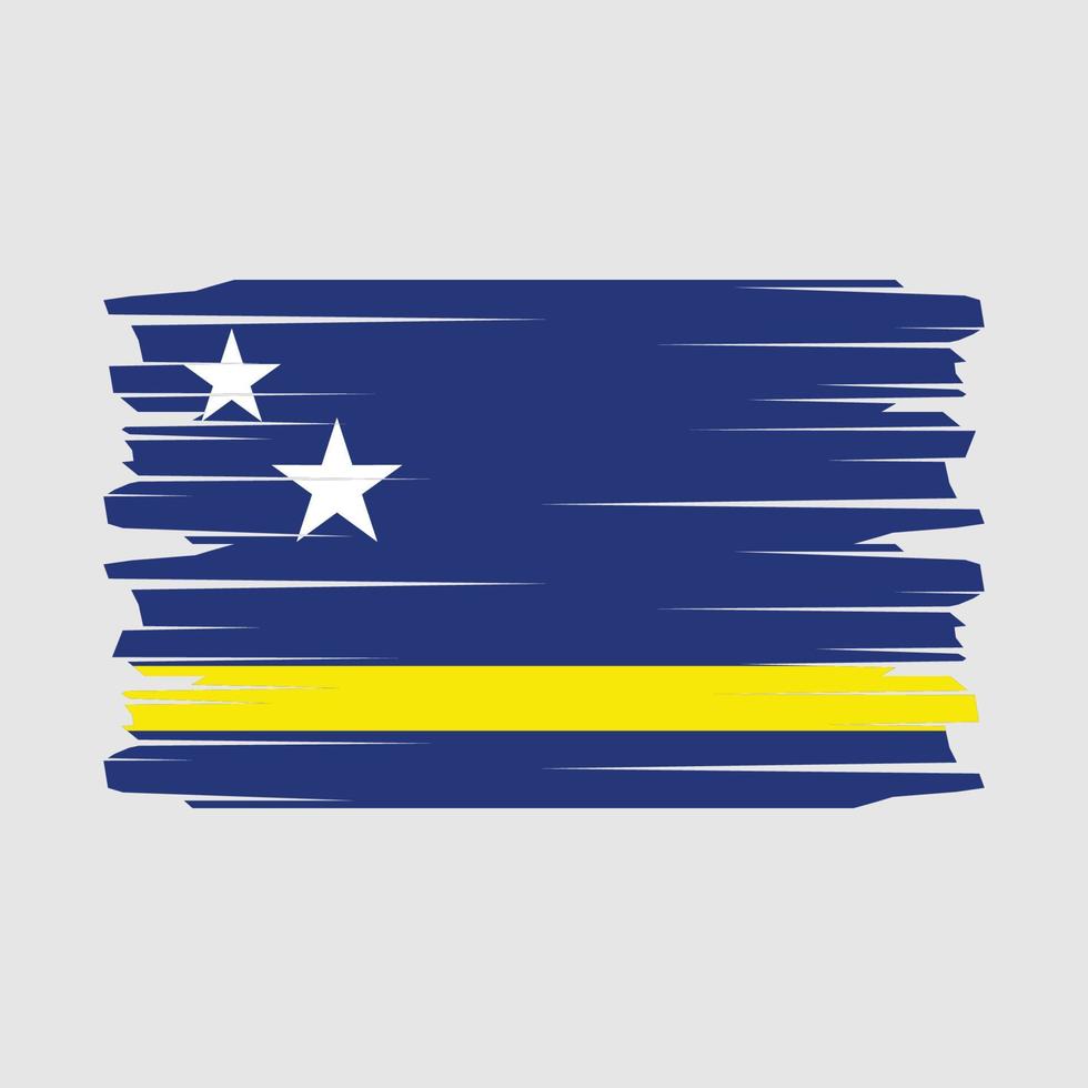 vetor de pincel de bandeira de curaçao