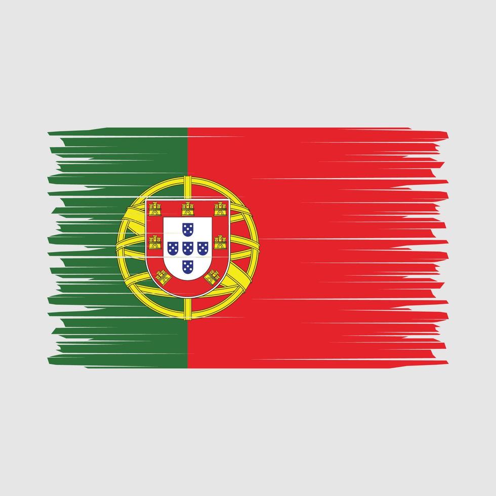 vetor de escova de bandeira de portugal