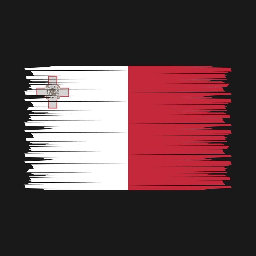 vetor de pincel de bandeira de malta