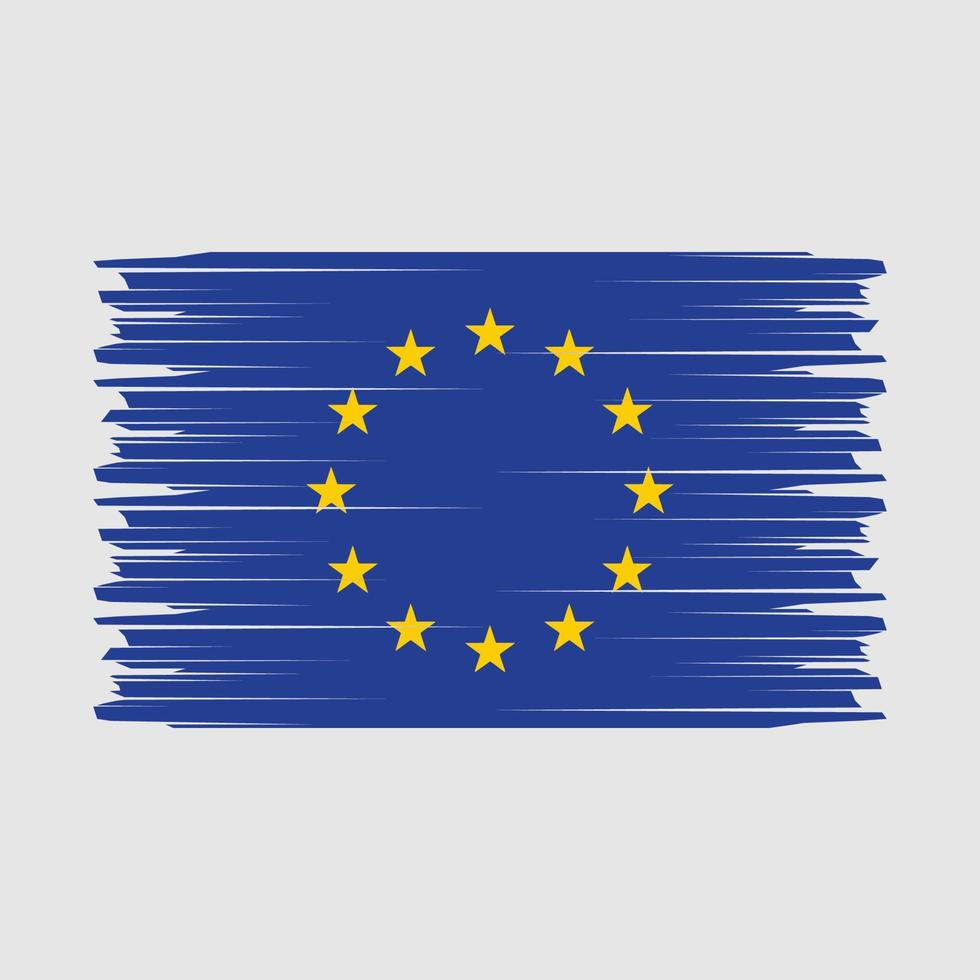 vetor de pincel de bandeira europeia