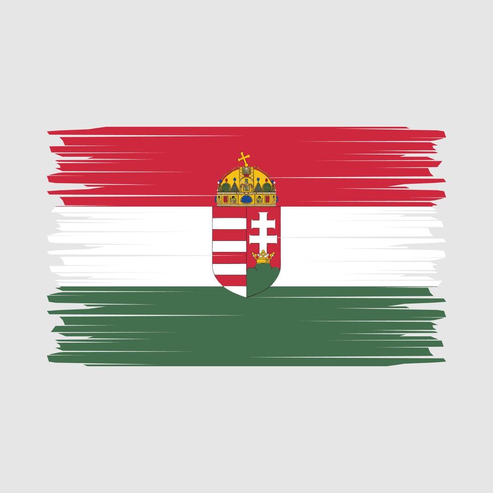 vetor de escova de bandeira da Hungria