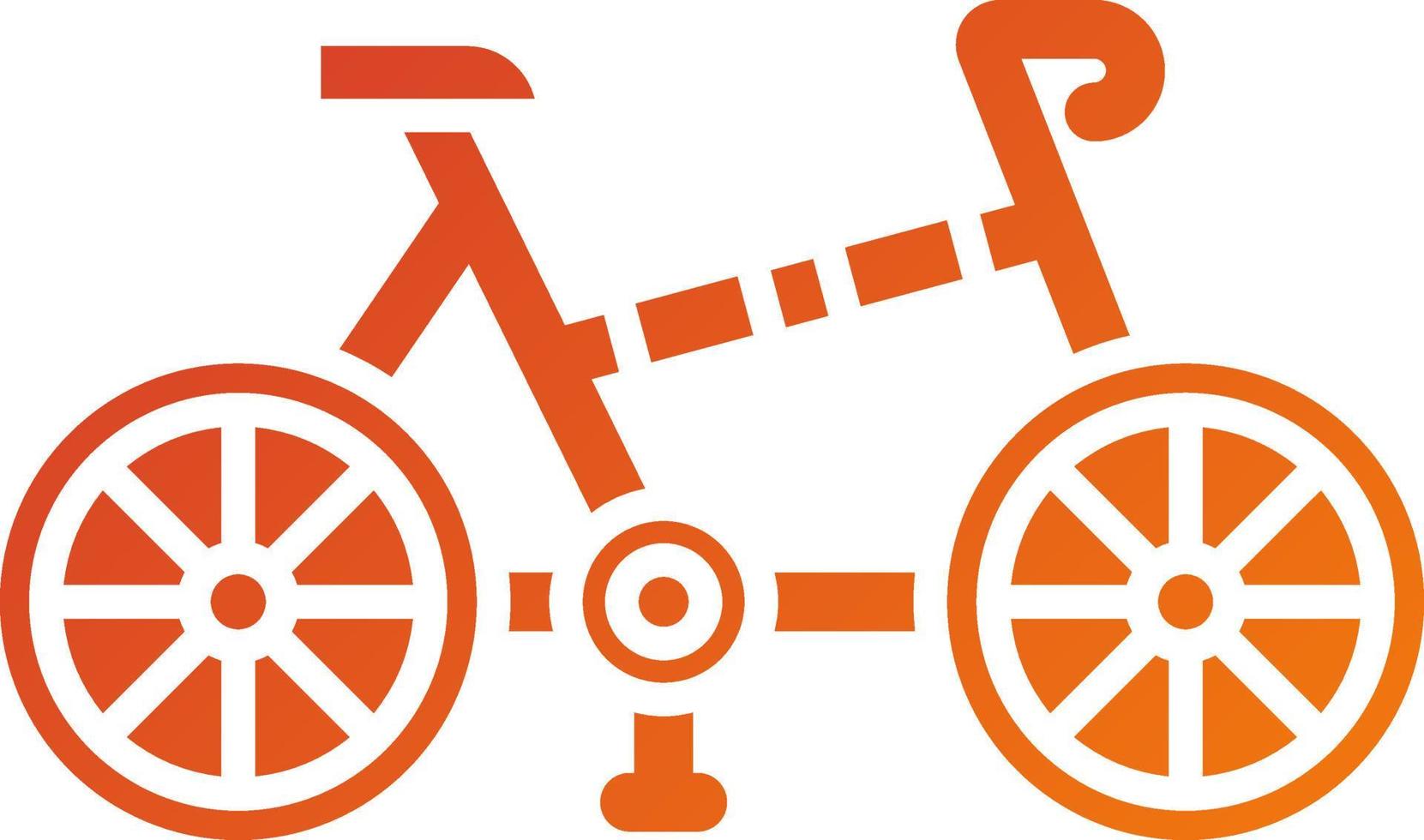 dobrando bicicleta ícone estilo vetor