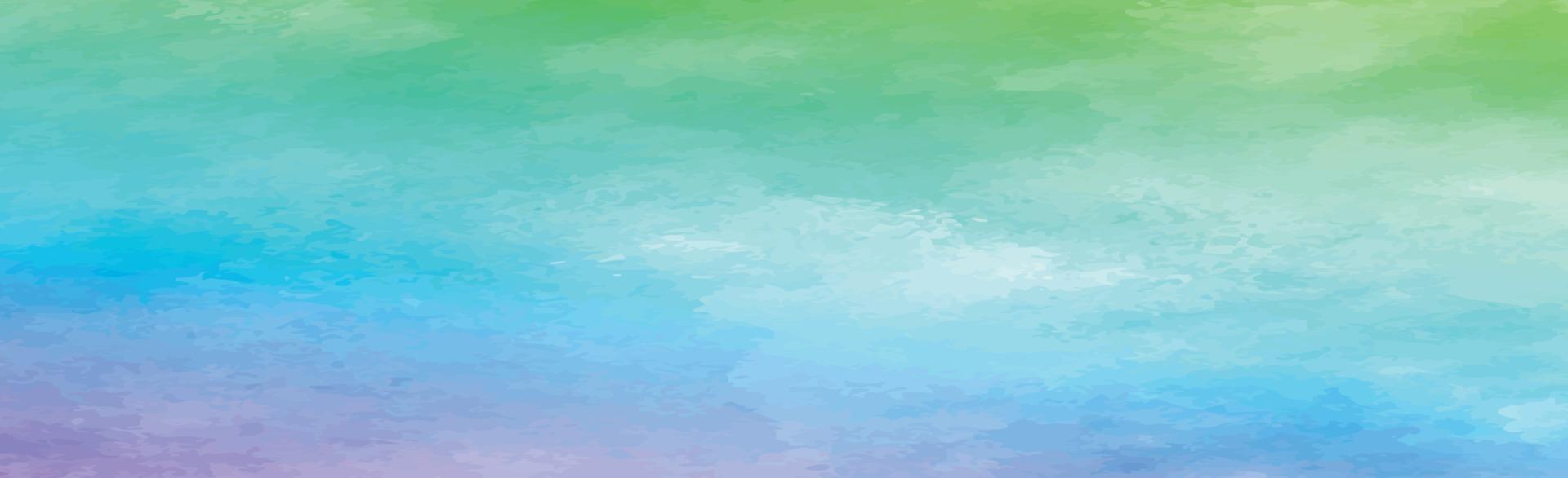 textura panorâmica de aquarela multicolorida realista em um fundo branco - vetor