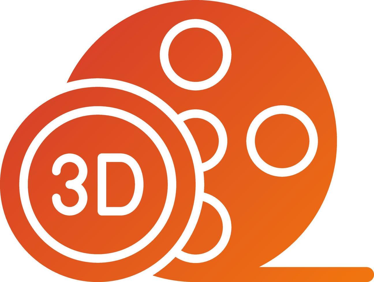 estilo de ícone de filme 3D vetor