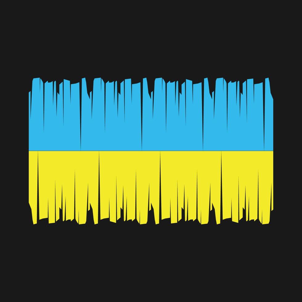 vetor de pincel de bandeira da ucrânia
