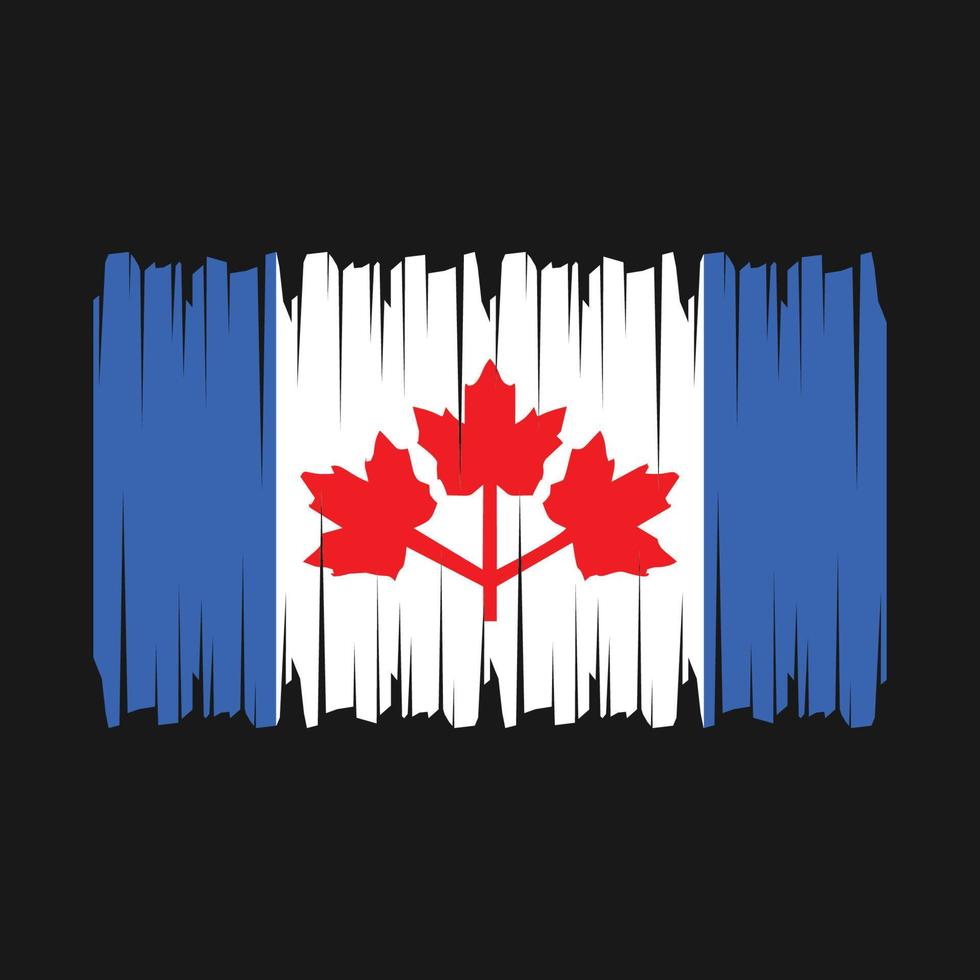 vetor de escova de bandeira do Canadá