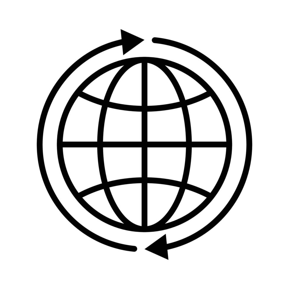 modelo de design de vetor de ícone do globo