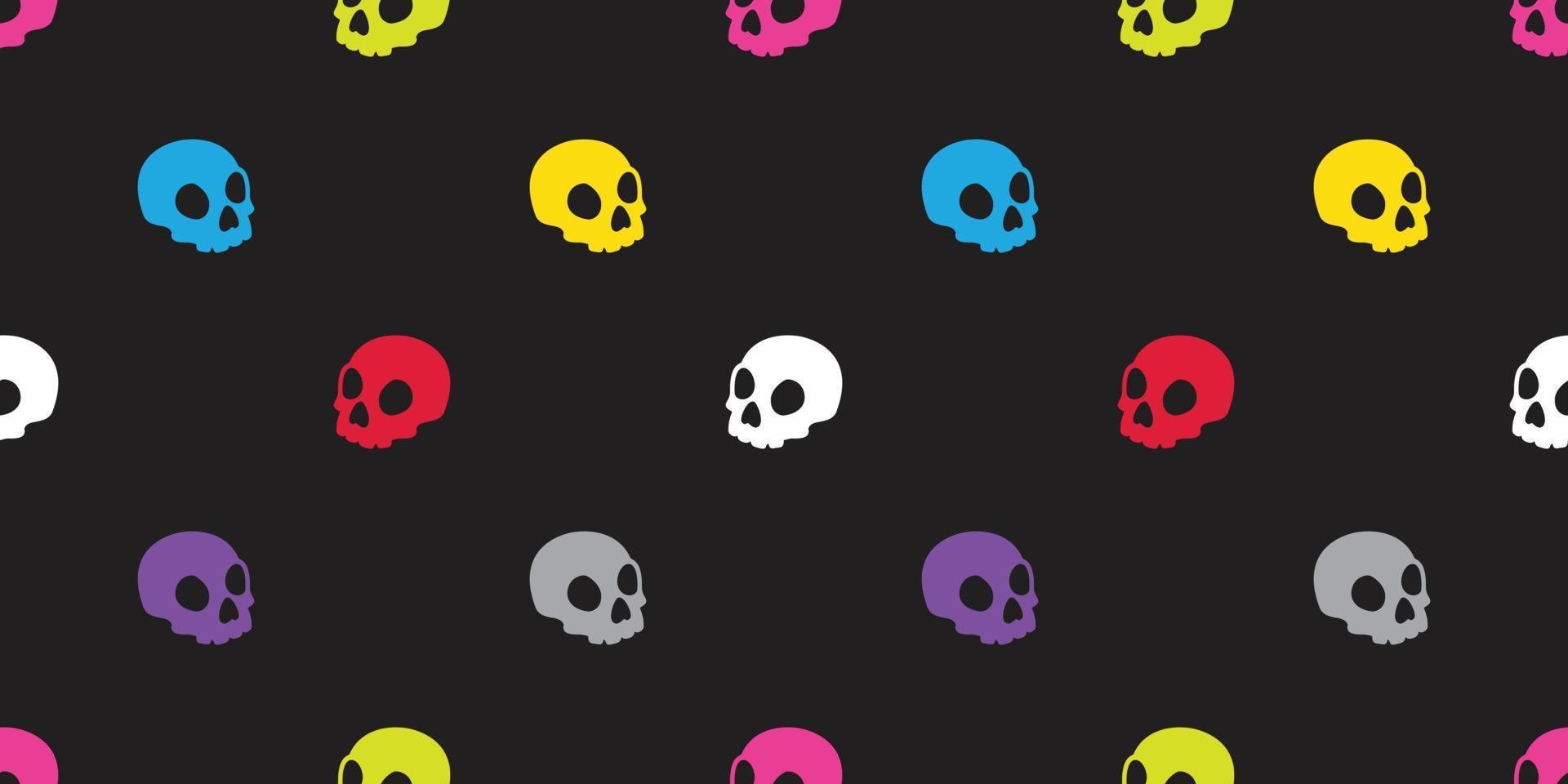 crânio desatado padronizar dia das Bruxas isolado osso esqueleto fantasma ícone colorida pop arte papel de parede fundo vetor