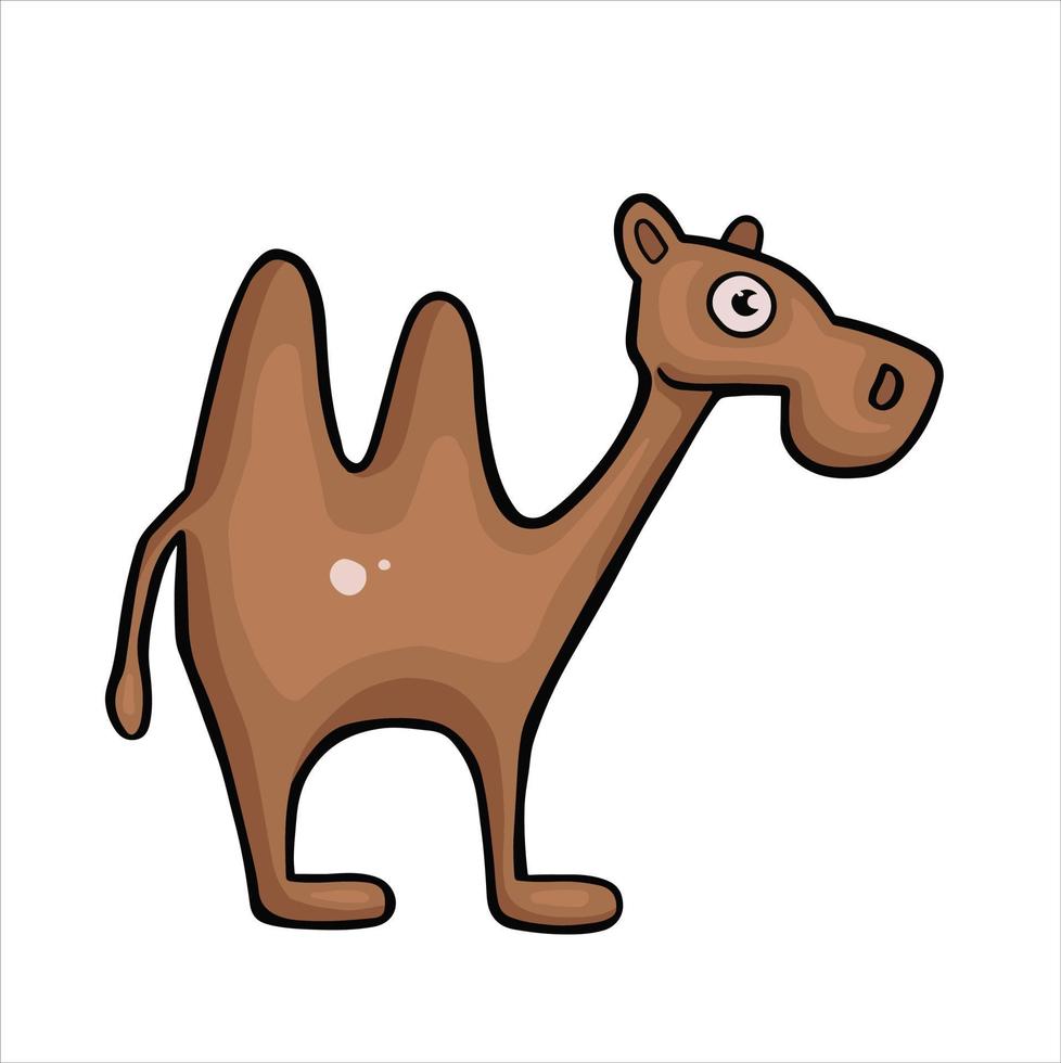 desenho animado colori camelo vetor