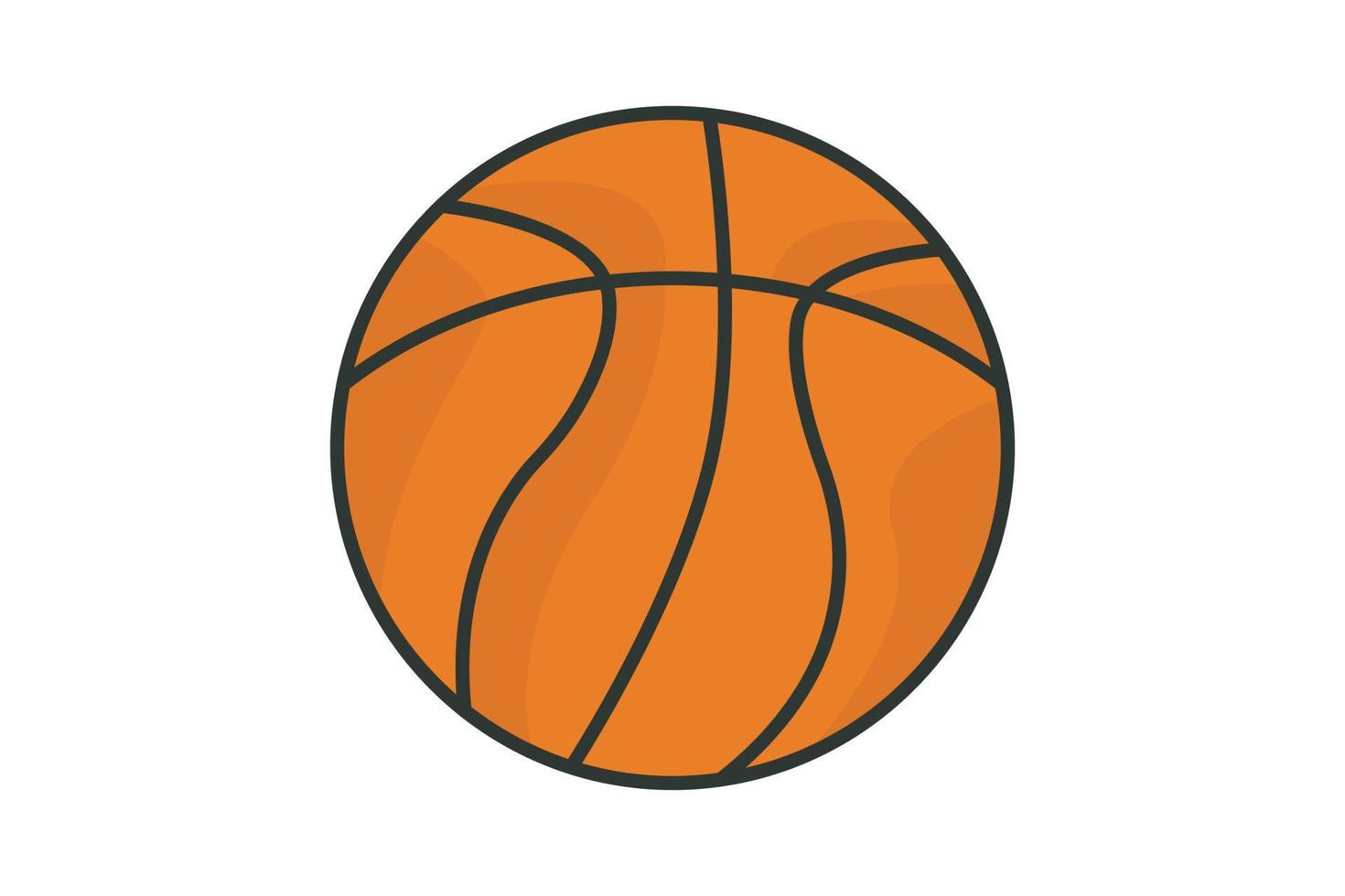 basquetebol ícone ilustração. ícone relacionado para esporte. plano linha ícone estilo, linear cor. simples vetor Projeto editável