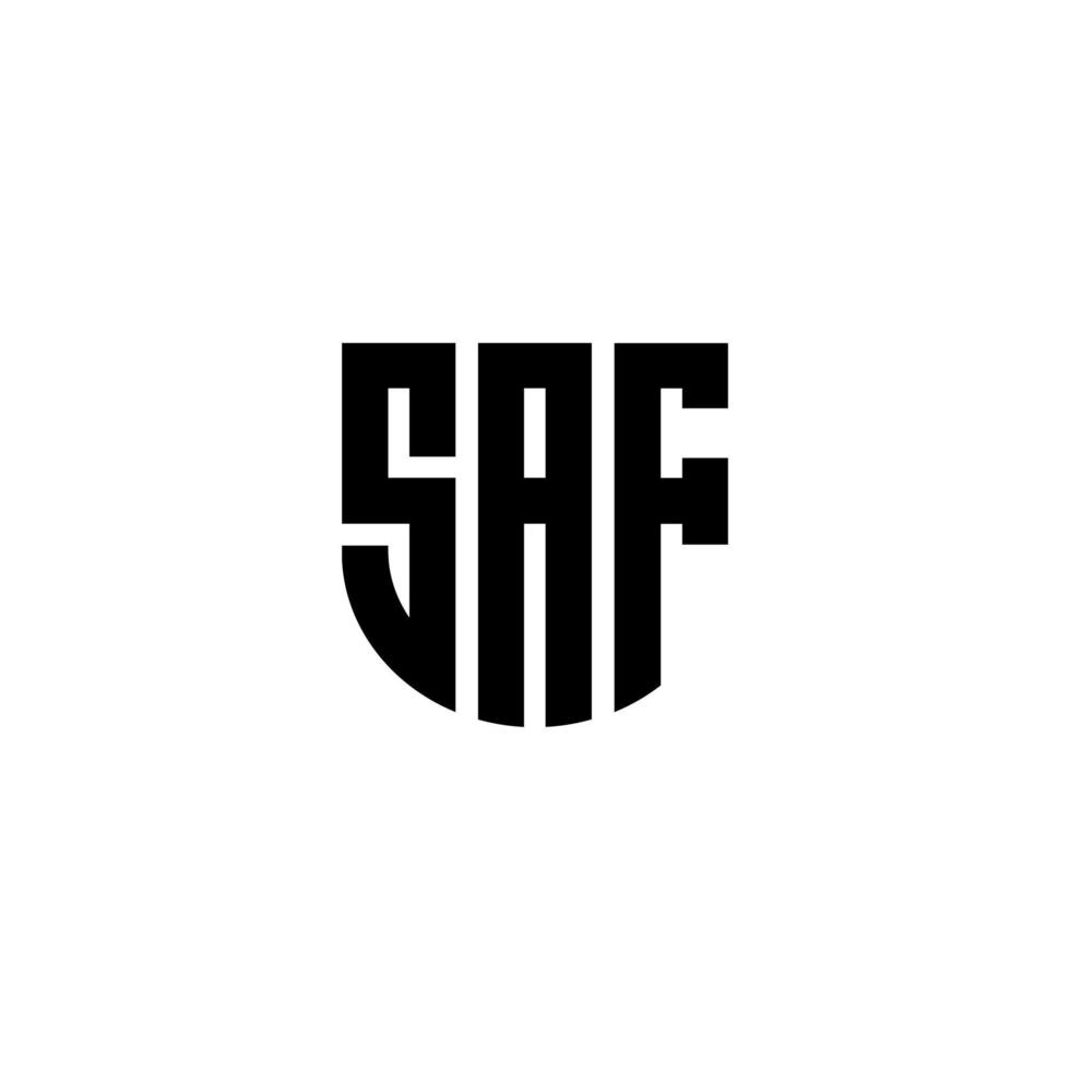 design de logotipo de carta saf na ilustração. logotipo vetorial, desenhos de caligrafia para logotipo, pôster, convite, etc. vetor