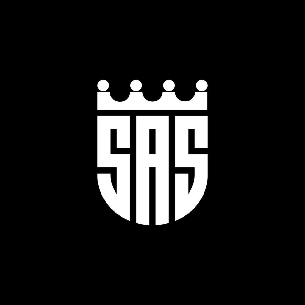 design de logotipo de carta sas na ilustração. logotipo vetorial, desenhos de caligrafia para logotipo, pôster, convite, etc. vetor