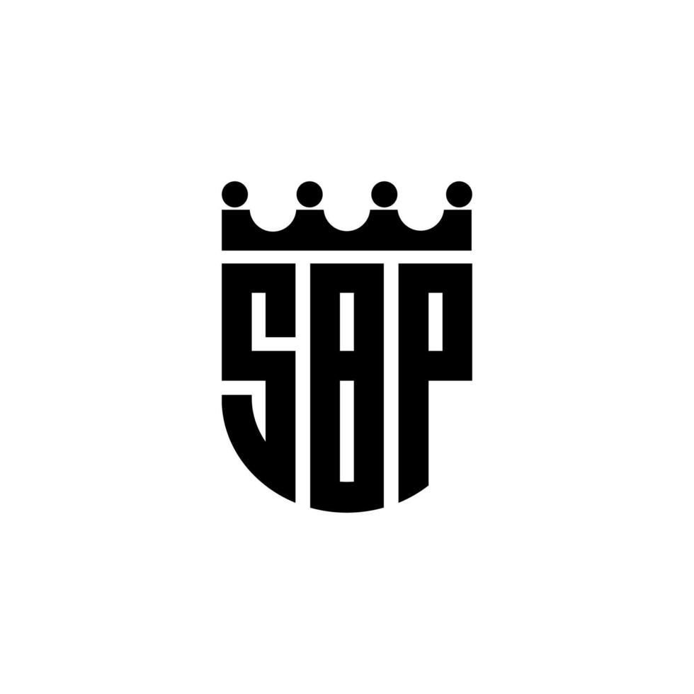 design de logotipo de carta sbp na ilustração. logotipo vetorial, desenhos de caligrafia para logotipo, pôster, convite, etc. vetor