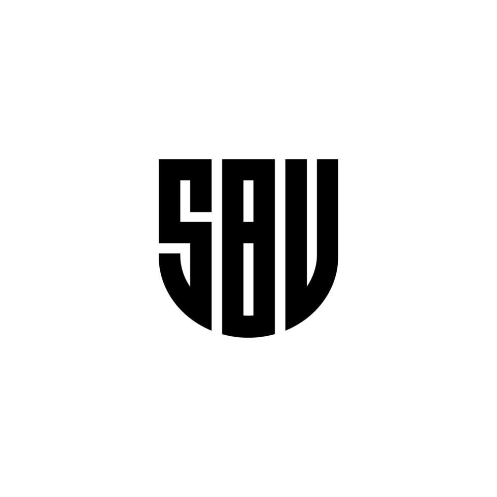 design de logotipo de carta sbu na ilustração. logotipo vetorial, desenhos de caligrafia para logotipo, pôster, convite, etc. vetor