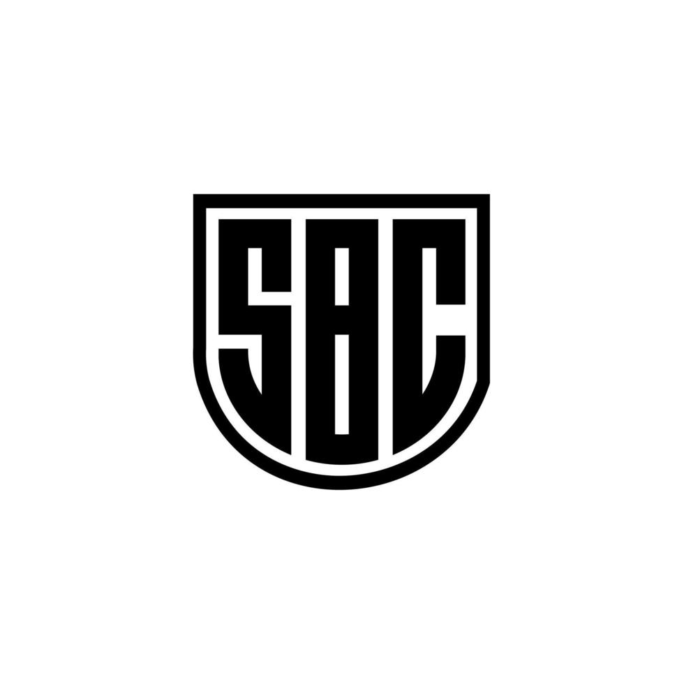 design de logotipo de carta sbc na ilustração. logotipo vetorial, desenhos de caligrafia para logotipo, pôster, convite, etc. vetor