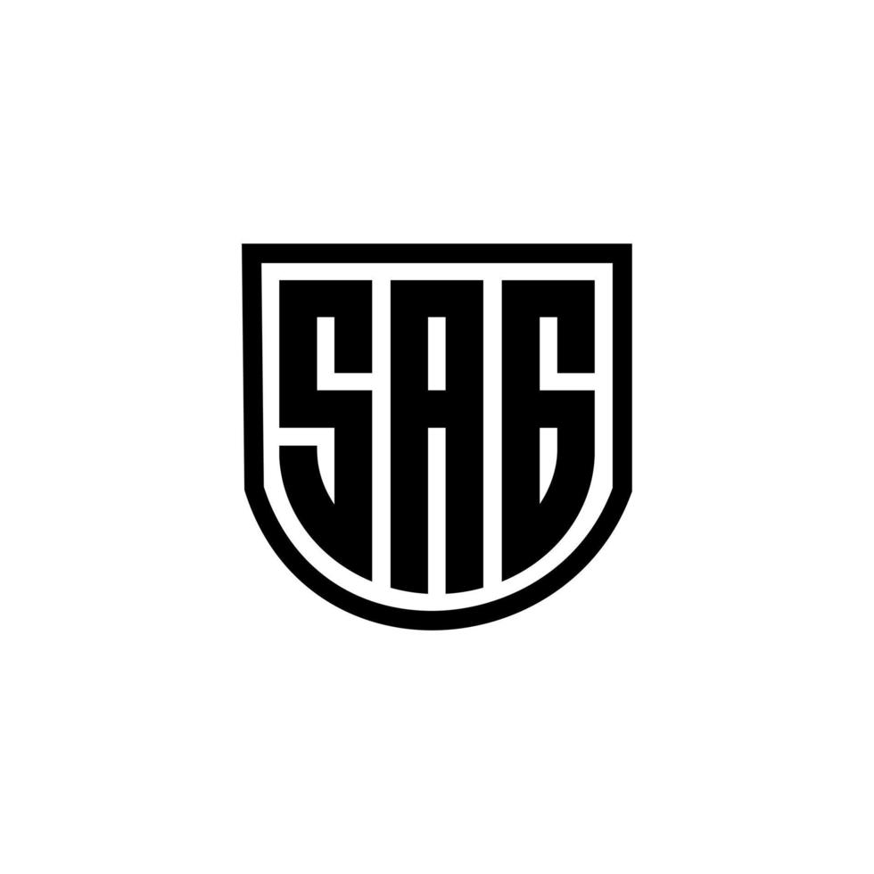 design de logotipo de carta sag na ilustração. logotipo vetorial, desenhos de caligrafia para logotipo, pôster, convite, etc. vetor