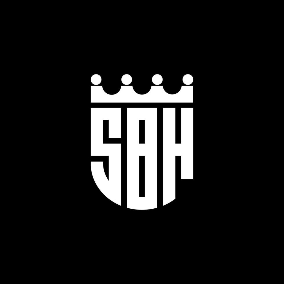 design de logotipo de carta sbh na ilustração. logotipo vetorial, desenhos de caligrafia para logotipo, pôster, convite, etc. vetor