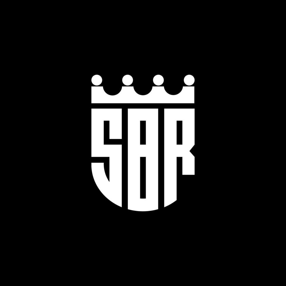 design de logotipo de carta sbr na ilustração. logotipo vetorial, desenhos de caligrafia para logotipo, pôster, convite, etc. vetor