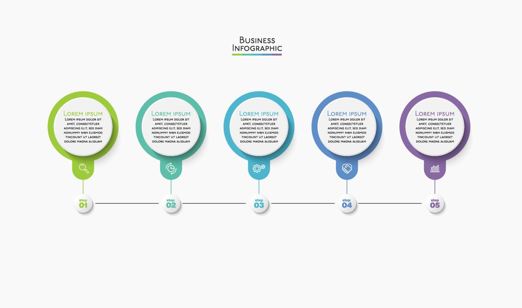 apresentação modelo de infográfico de negócios vetor