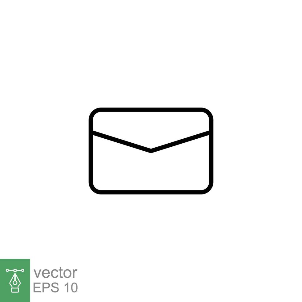 o email envelope ícone. simples esboço estilo. mensagem, correspondência, carta, comunicação conceito. fino linha símbolo. vetor ilustração Projeto em branco fundo. eps 10.