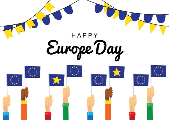 Dia da Celebração da Europa vetor